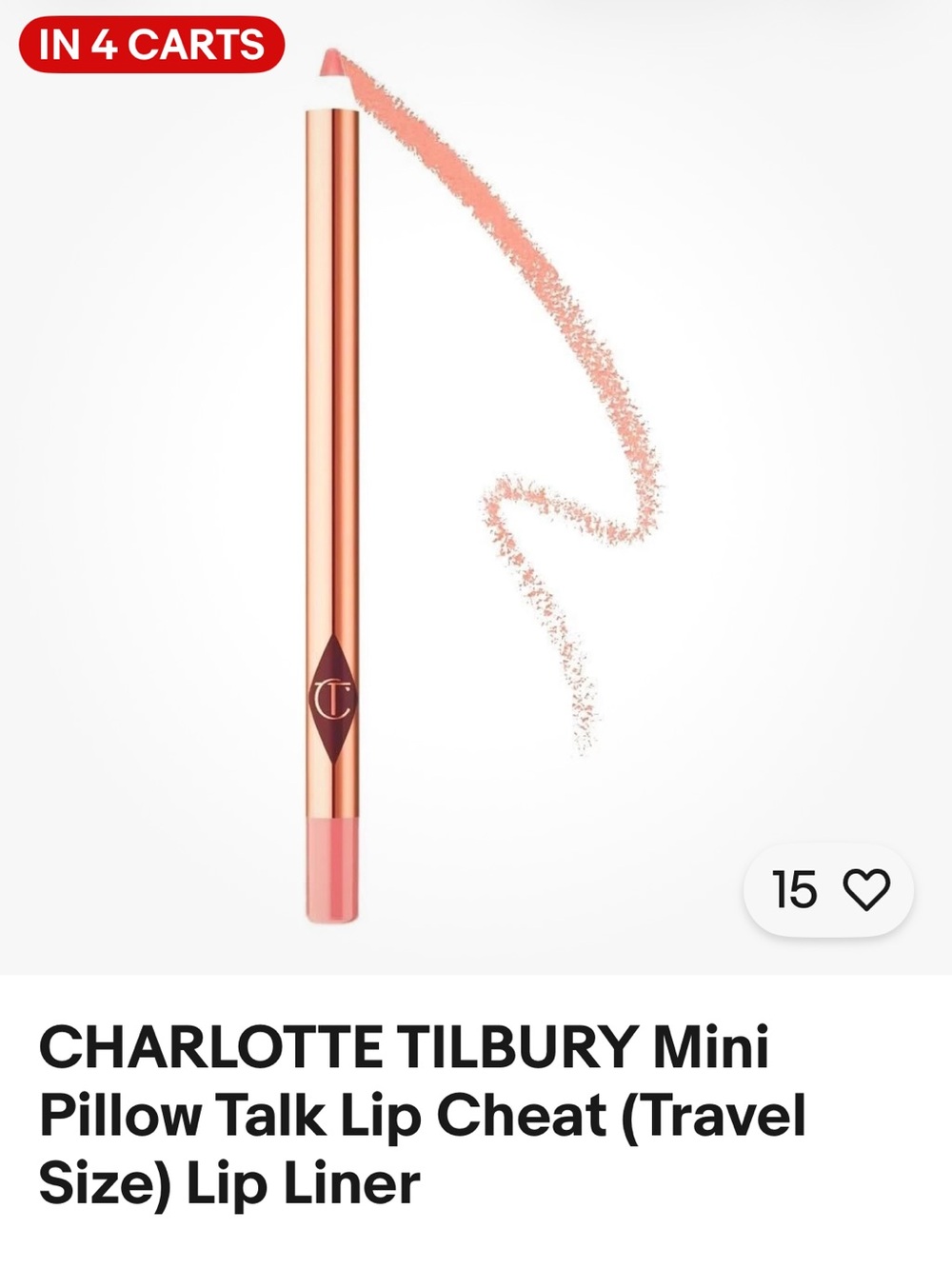 Charlotte Tilbury Mini Pillow Talk Lip Cheat Lip Liner - Nude Pink